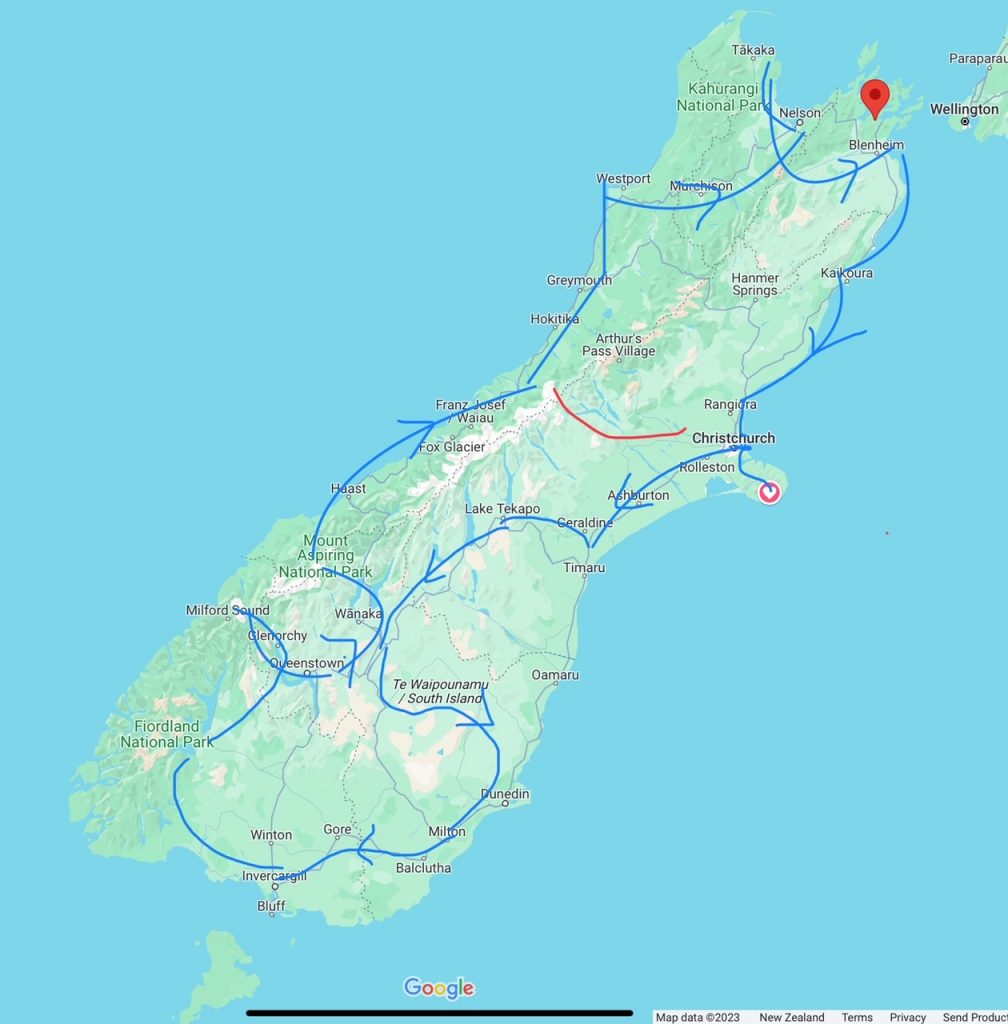 South Island Road Trip Map to Get to Know New Zealand